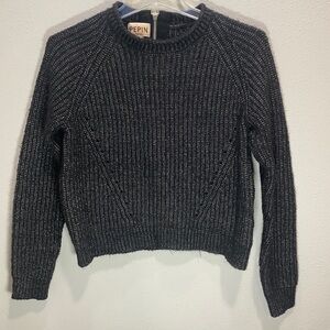 Anthropologie pepin sweater in‎ black zippered back